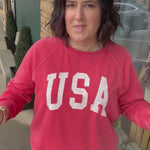 Red USA Hangout Top Top - Sweatshirt THREAD & SUPPLY