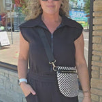 Black Scuba Luxe Romper Jumpsuit RAE MODE