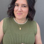 Herb Scalloped Contrast Sweater Top - Sweater EE:SOME