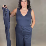 Indigo Culotte Jumpsuit Jumpsuit DOE & RAE