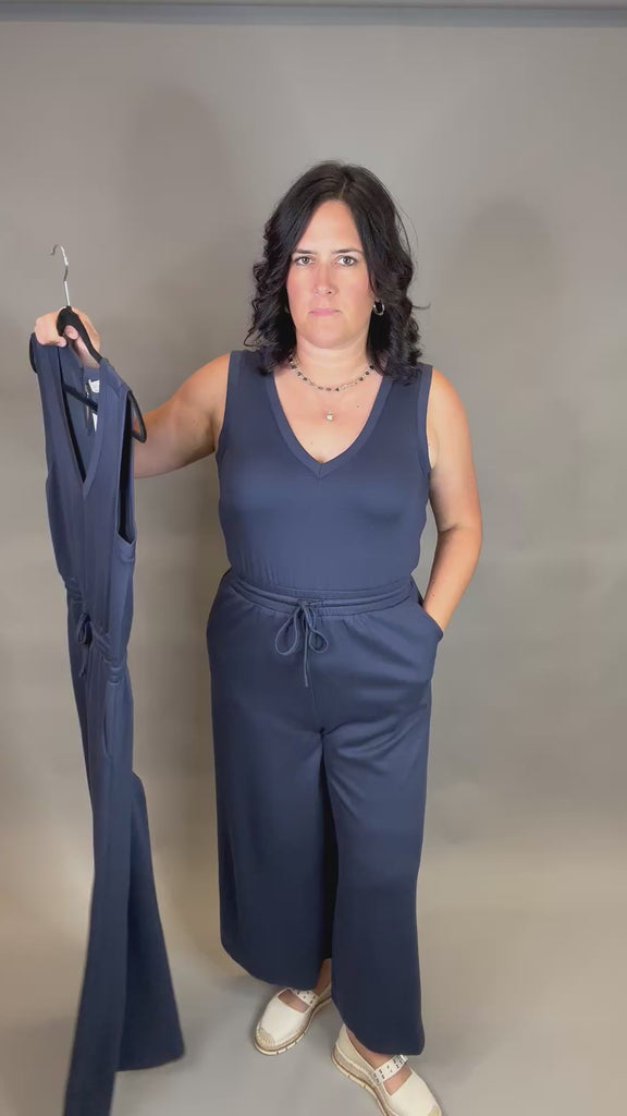 Indigo Culotte Jumpsuit Jumpsuit DOE & RAE