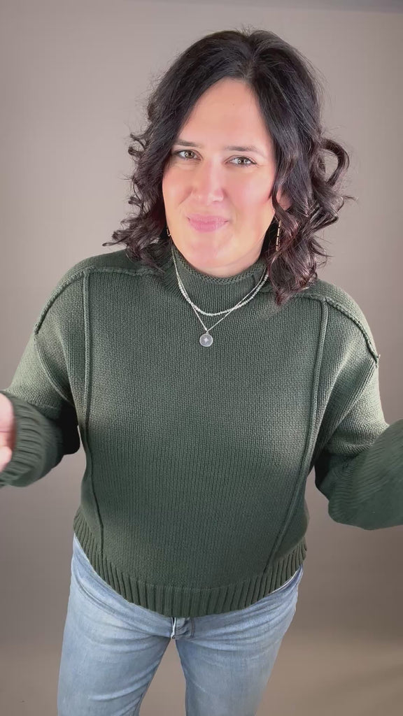 Green Goodwin Sweater Top - Sweater VELVET HEART