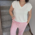 Pink Cherry Wide Leg Sweatpants Bottoms - Pants SUNDAY EDITION