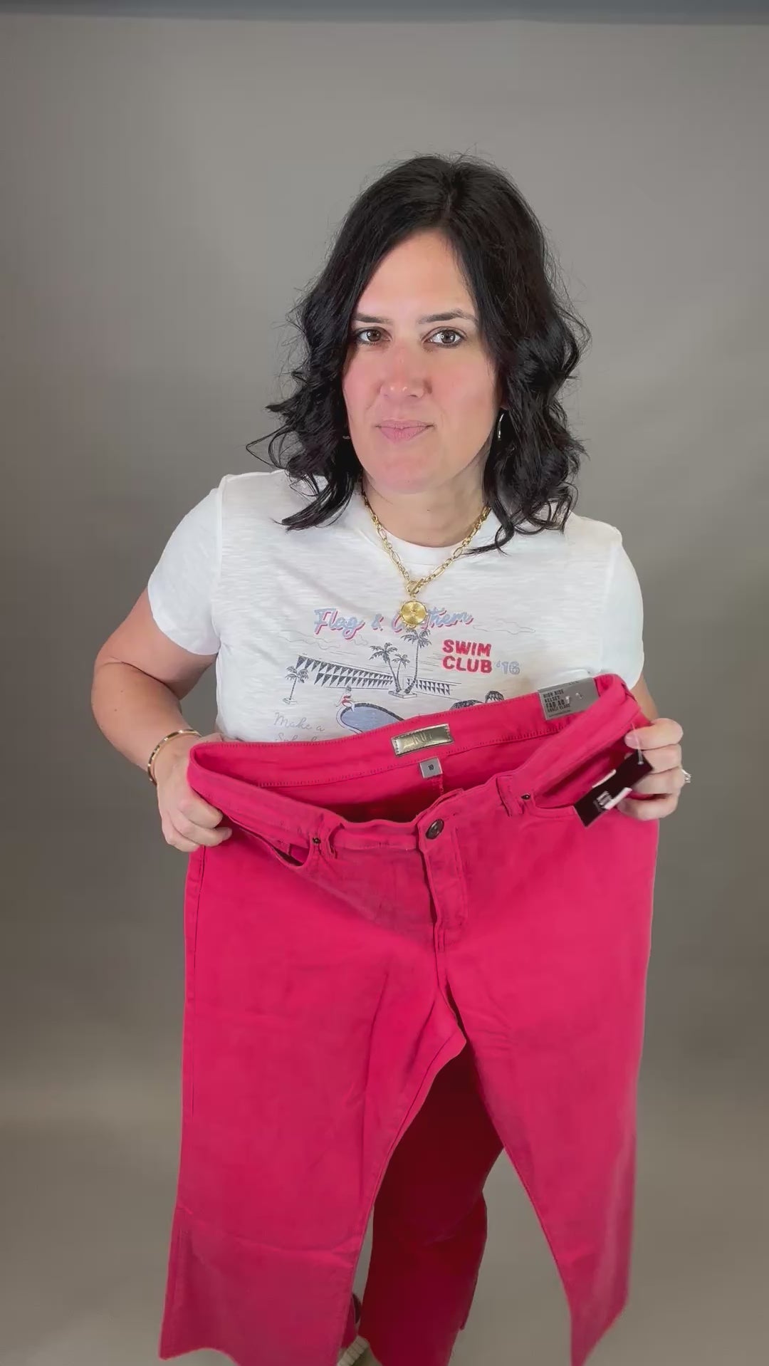 Strawberry Kelsey Ankle Flare Bottom- Pants KUT FROM THE KLOTH