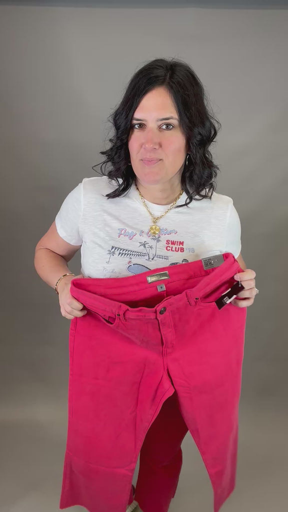Strawberry Kelsey Ankle Flare Bottom- Pants KUT FROM THE KLOTH