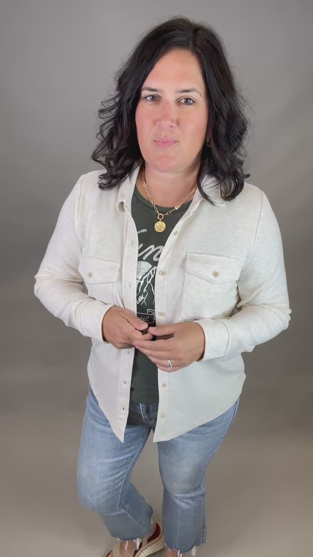 Heather Oatmeal Cassian Shirt Tops - Button Ups THREAD & SUPPLY