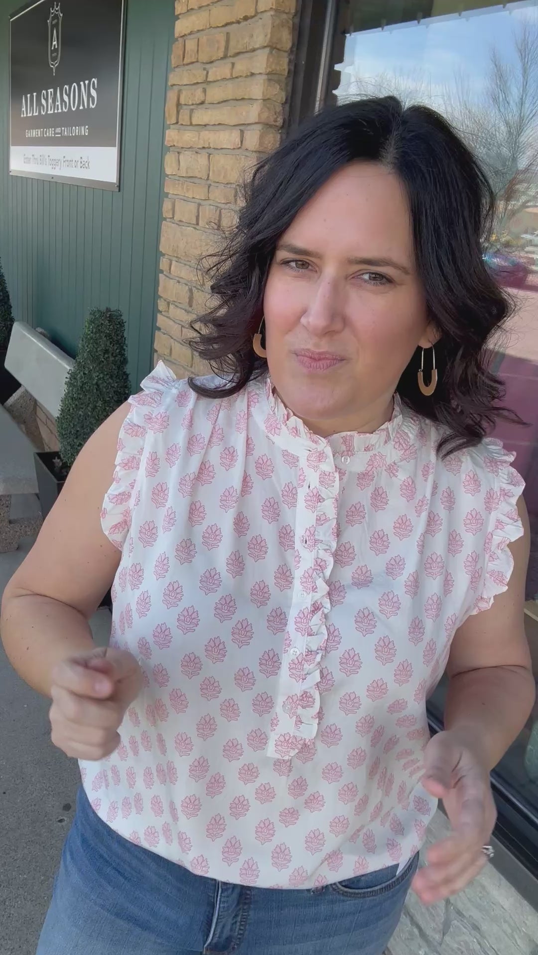 Anita Printed Tank Blouse Tops- Blouses FLAG AND ANTHEM