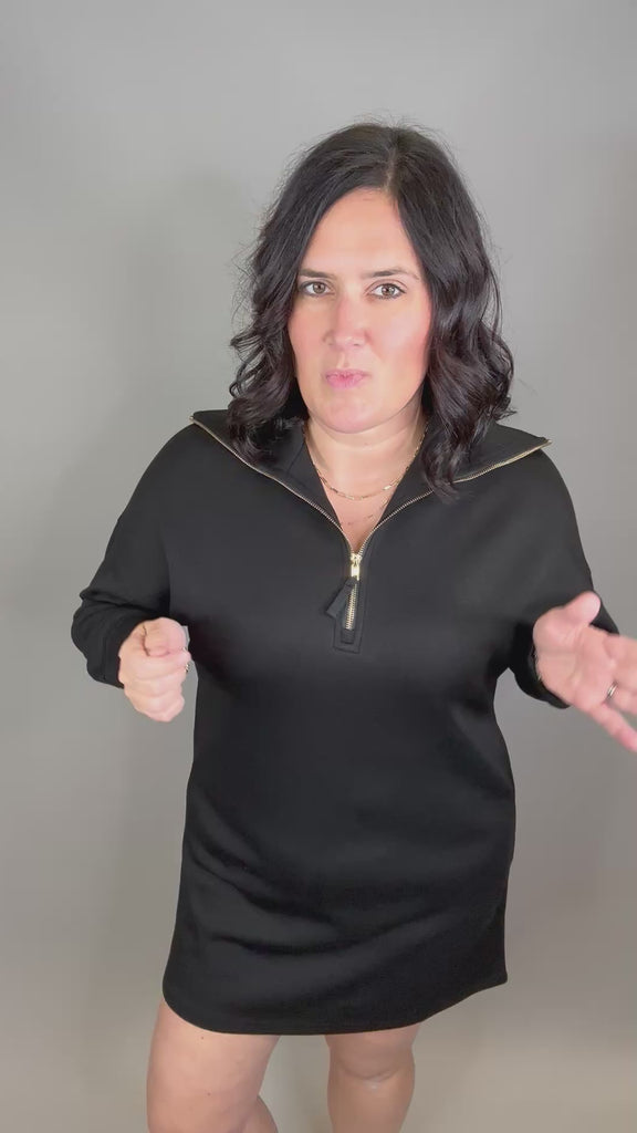 Black Modal Long Sleeve Dress Dresses P.CILL