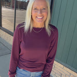 Deep Plum Stacy Top Tops- Long Sleeve THREAD & SUPPLY