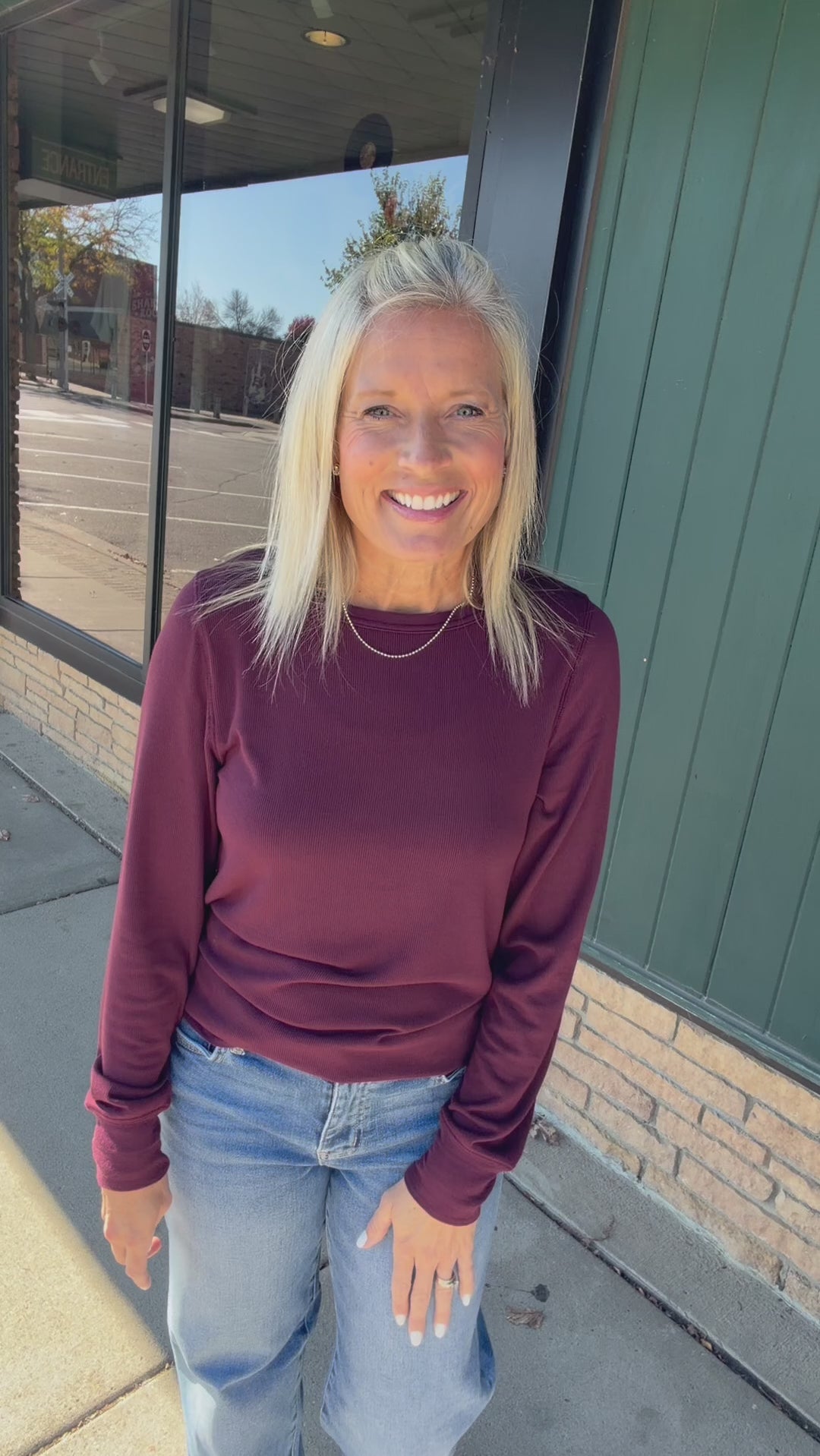 Deep Plum Stacy Top Tops- Long Sleeve THREAD & SUPPLY