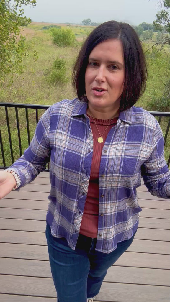 Daphne Indigo Multi Plaid Shirt Tops - Button Ups THREAD & SUPPLY