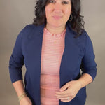Navy Blazer Jacket Outerwear- Blazers DEAR SCARLETT