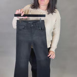 Black Raw Hem Flare Jean Bottoms - Pants RISEN
