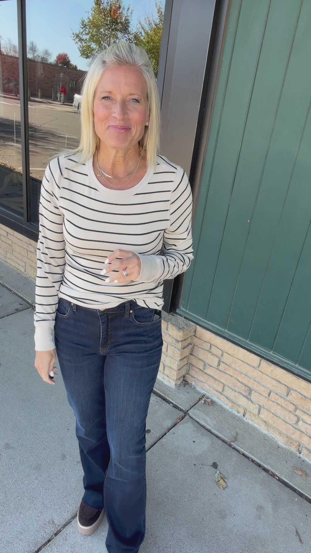 Birch Black Stripe Stacy Top Tops- Long Sleeve THREAD & SUPPLY