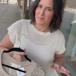 Natural Sun-Soaked Open-Knit Fishnet Sweater Top - Sweater IN FEBRUARY