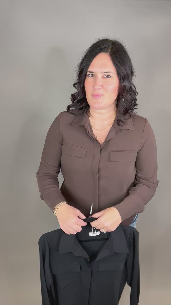 Black Janessa Shirt Tops - Button Ups THREAD & SUPPLY