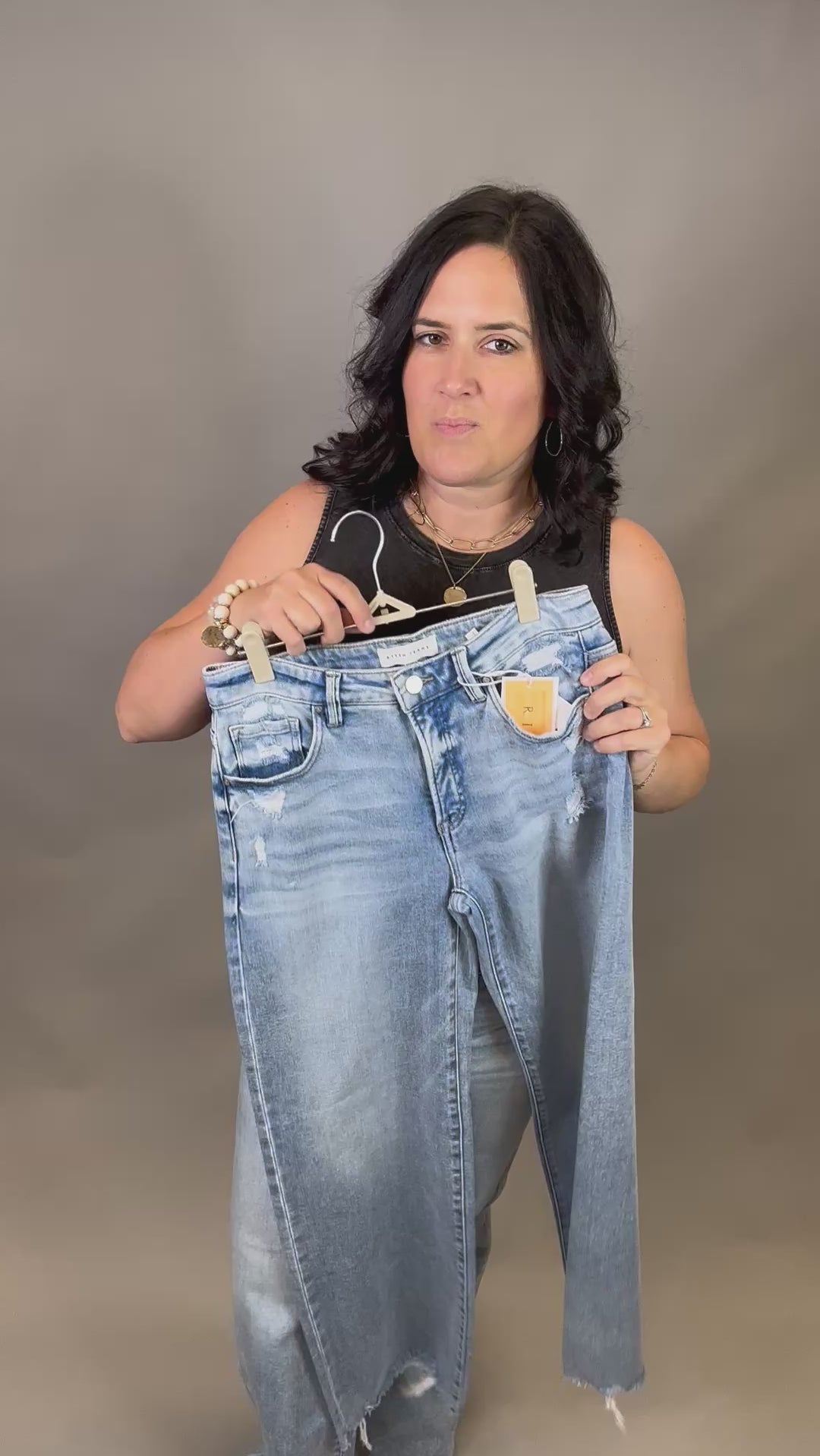 Mid Rise Wide Leg Jeans Bottoms - Pants RISEN