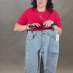 Fay Straight Cuffed Blue/White Denim Bottoms - Pants KUT FROM THE KLOTH