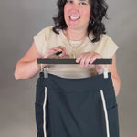 Black Oak Rib Carlton Skort Bottom- Skirt THREAD & SUPPLY