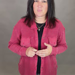 Garnet Mineral Washed Waffle Jacket Outerwear- Jackets MONO B
