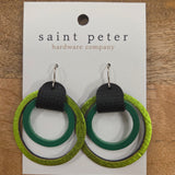 Electric Green Circle Earrings Jewelry - Earrings St. Peter Hardware