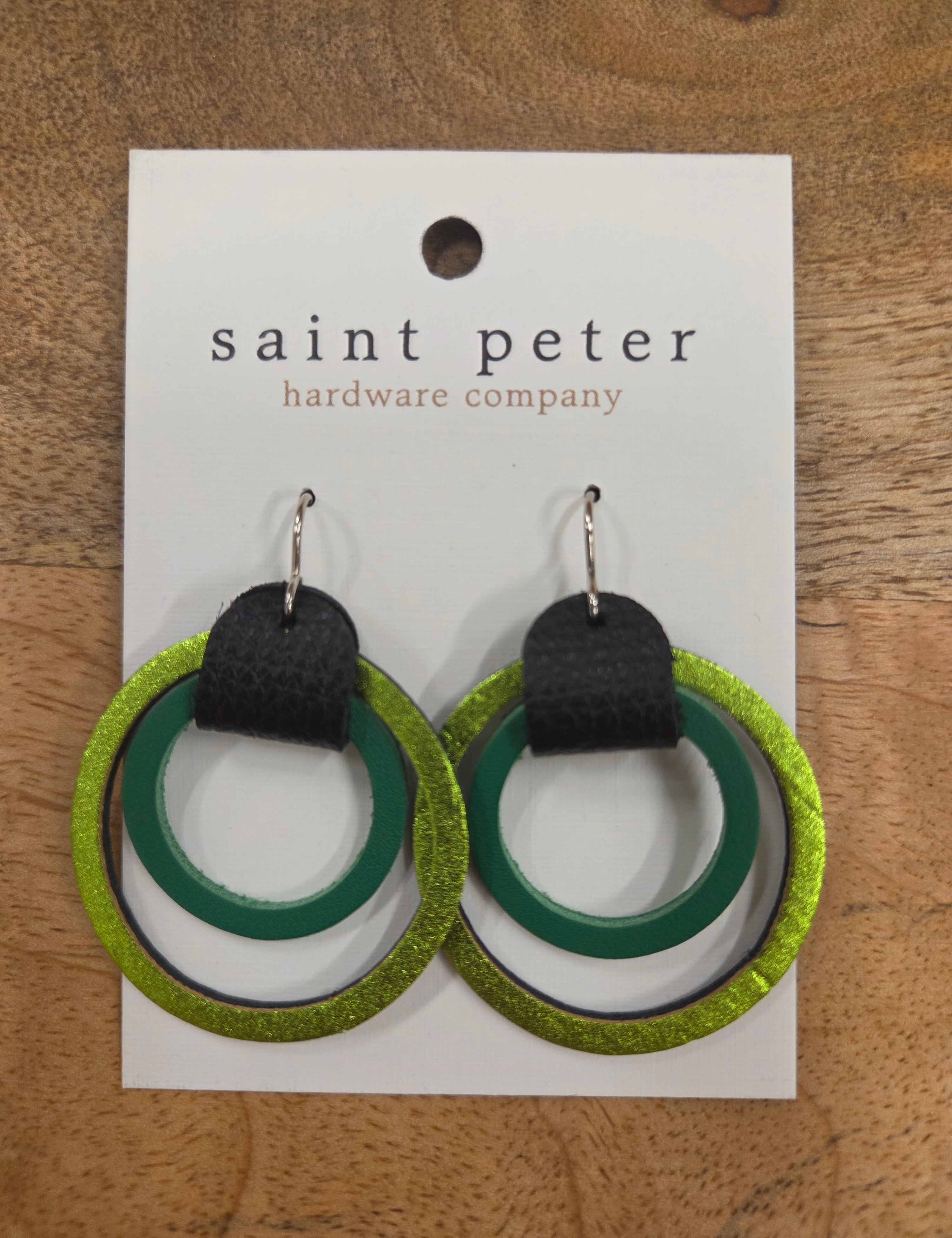 Electric Green Circle Earrings Jewelry - Earrings St. Peter Hardware