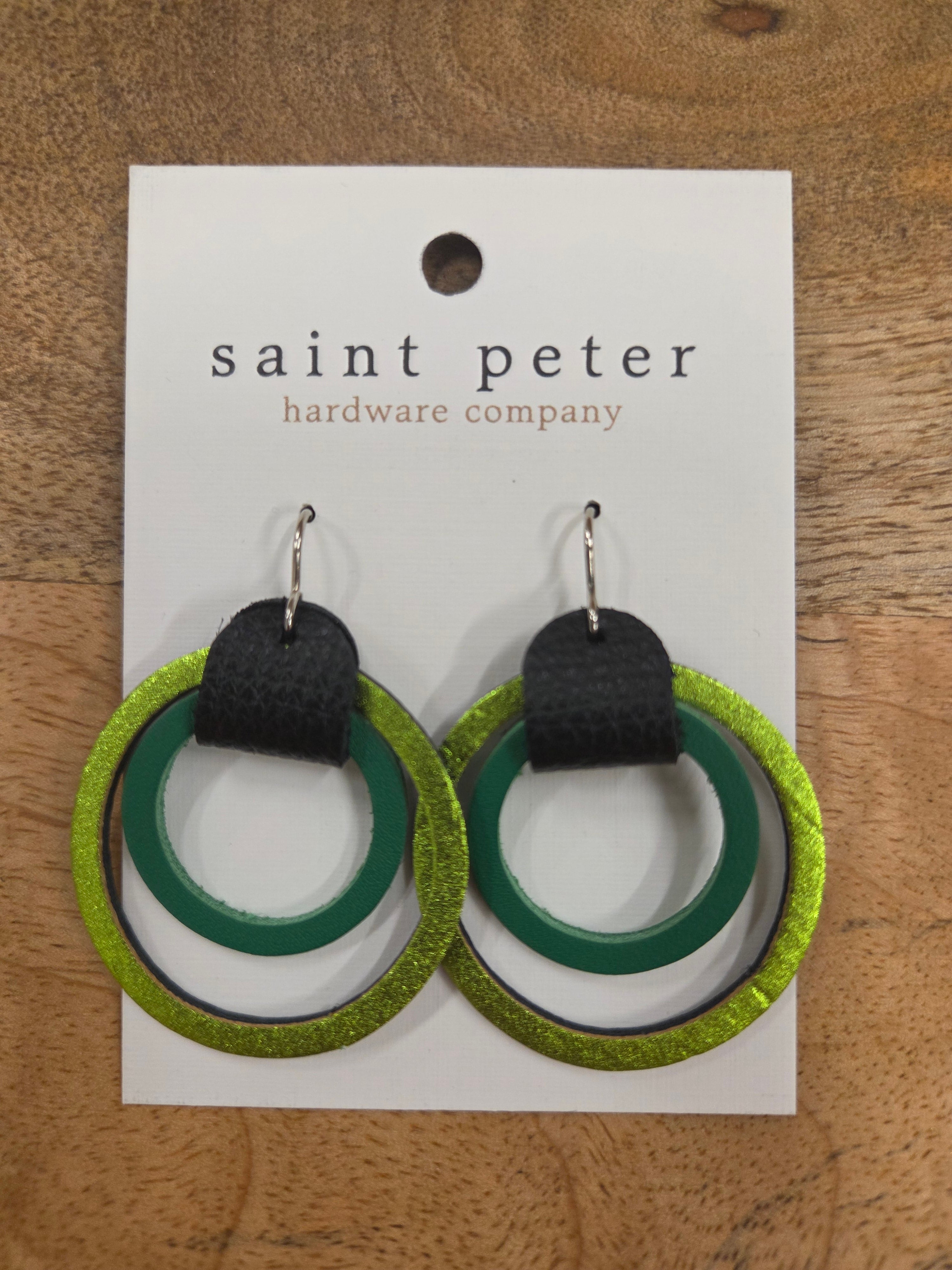 Electric Green Circle Earrings Jewelry - Earrings St. Peter Hardware