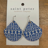 Blue Ikat Earrings Jewelry - Earrings St. Peter Hardware