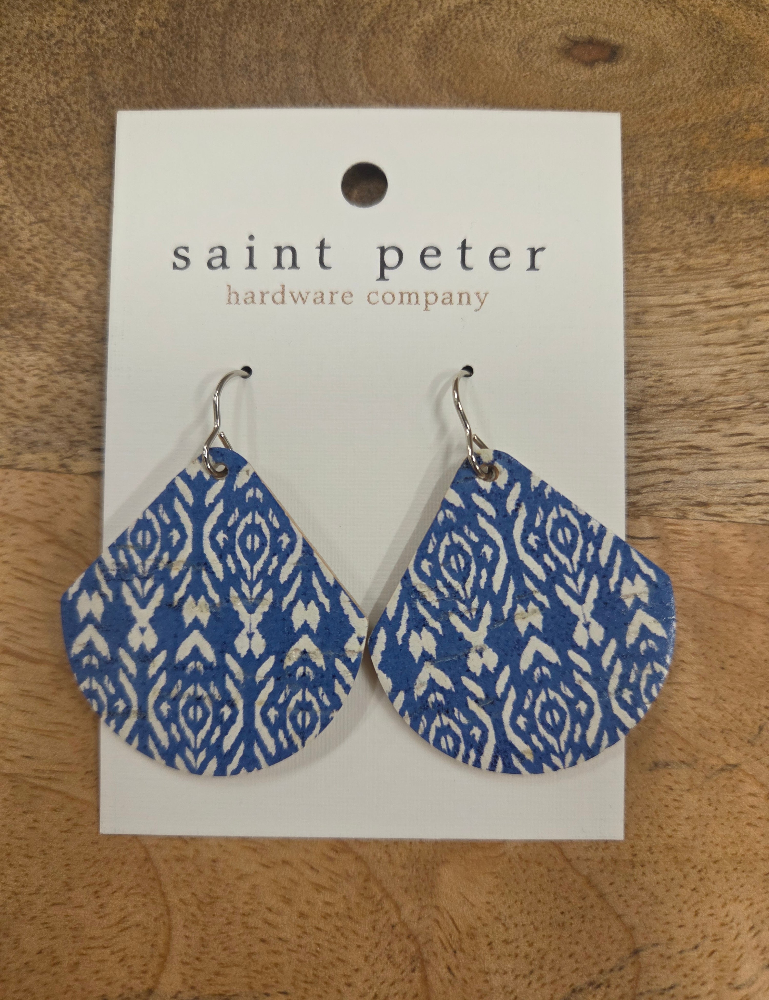 Blue Ikat Earrings Jewelry - Earrings St. Peter Hardware