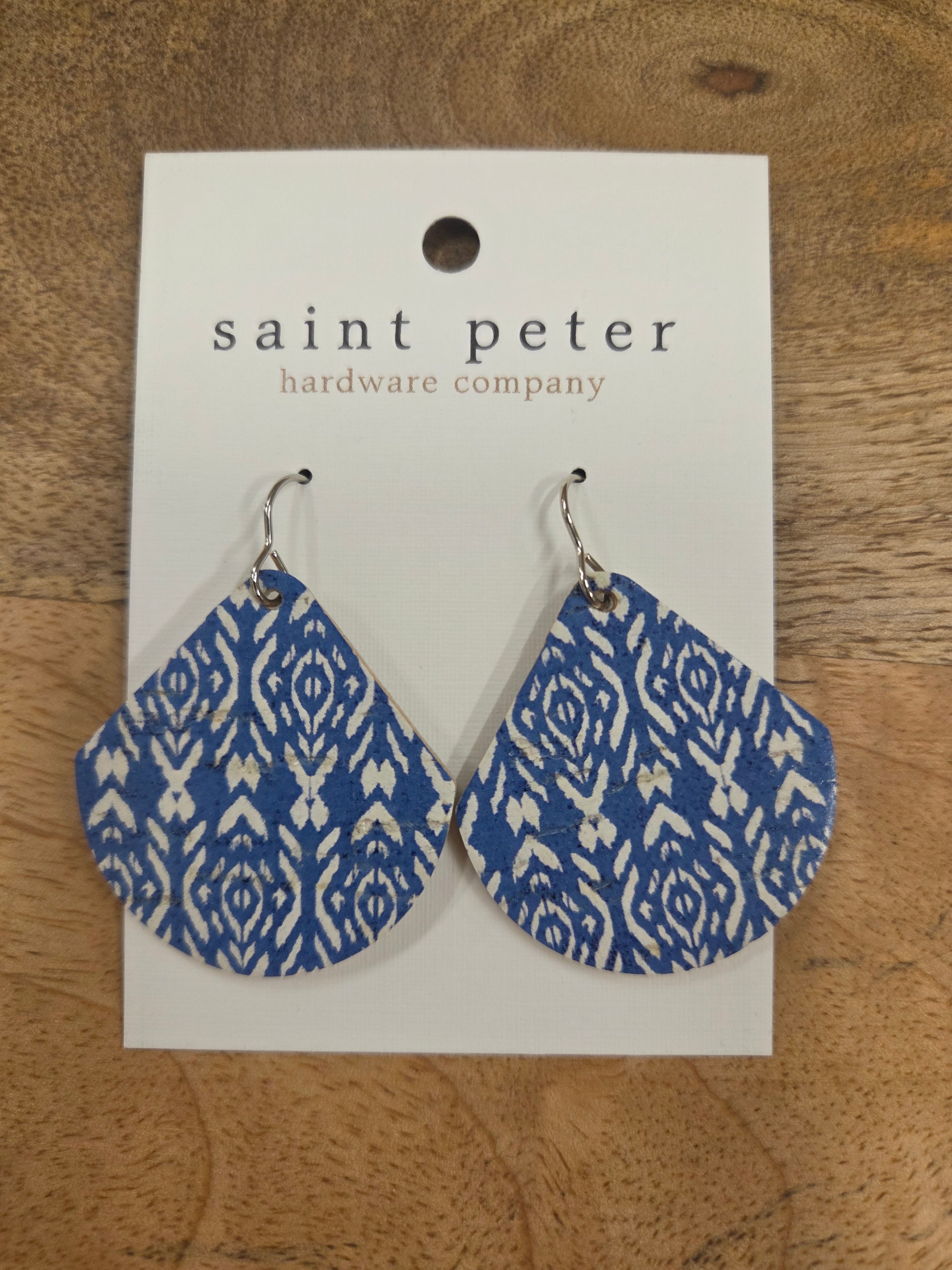 Blue Ikat Earrings Jewelry - Earrings St. Peter Hardware