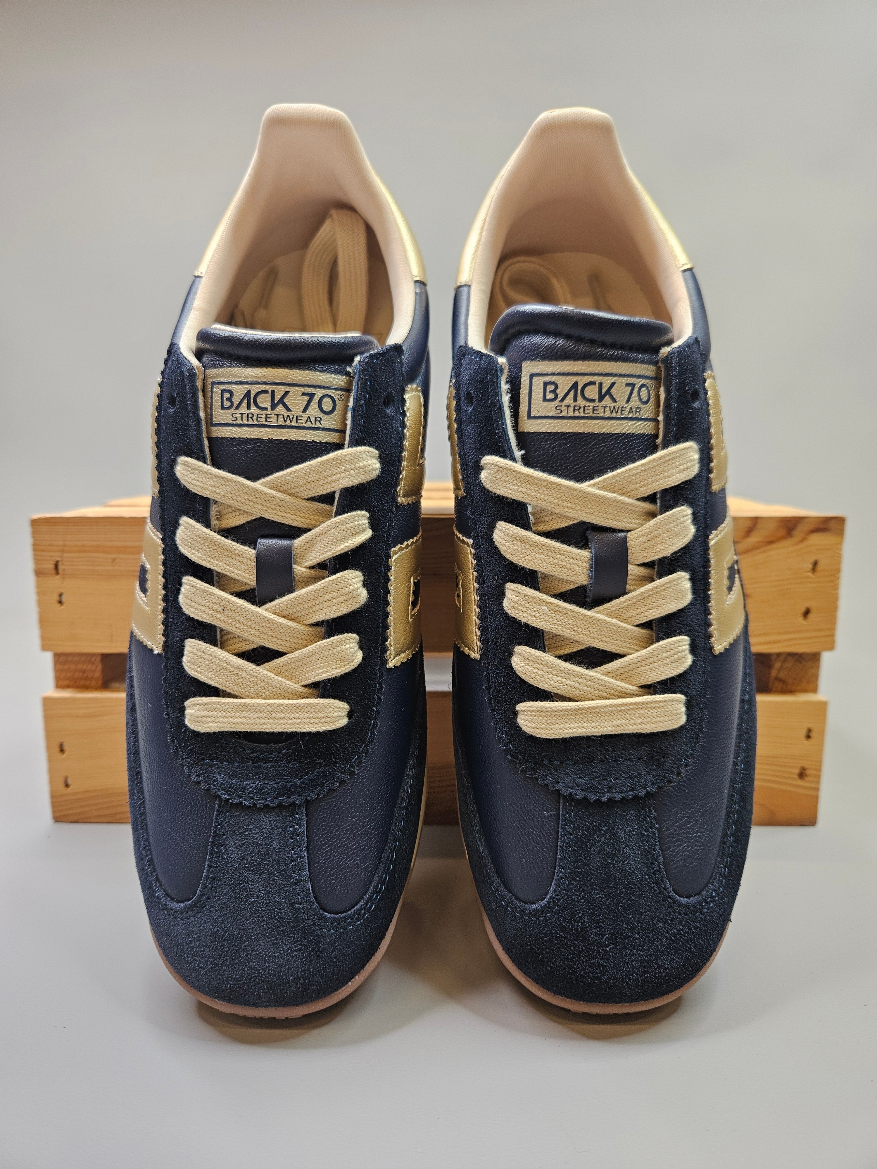 Jogger- Navy Gold Sneaker Shoes - Sneaker Back 70
