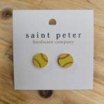 Softball Stud Earrings Jewelry - Earrings SAINT PETER HARDWARE