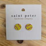 Softball Stud Earrings Jewelry - Earrings SAINT PETER HARDWARE