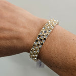 Gold Crystal Squared Stretch Bracelet Jewelry- Bracelet WHAT'S HOT