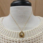 Luxe Gold Necklace w/ Bold Teardrop Pendant Jewelry- Necklace PANACHE