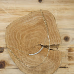 Double Layered Pearl Beaded Gold Necklace (water resistant) Jewelry- Necklace WHAT'S HOT