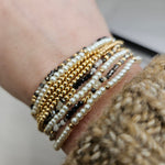 Gold bead black multi bracelets Jewelry- Bracelets WHAT'S HOT