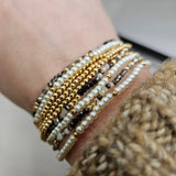 Gold bead black multi bracelets Jewelry- Bracelets WHAT'S HOT