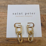Gold Chain Link Huggie Earring