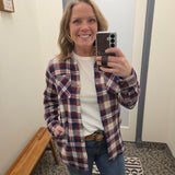 Navy Red Plaid Lula Shirt