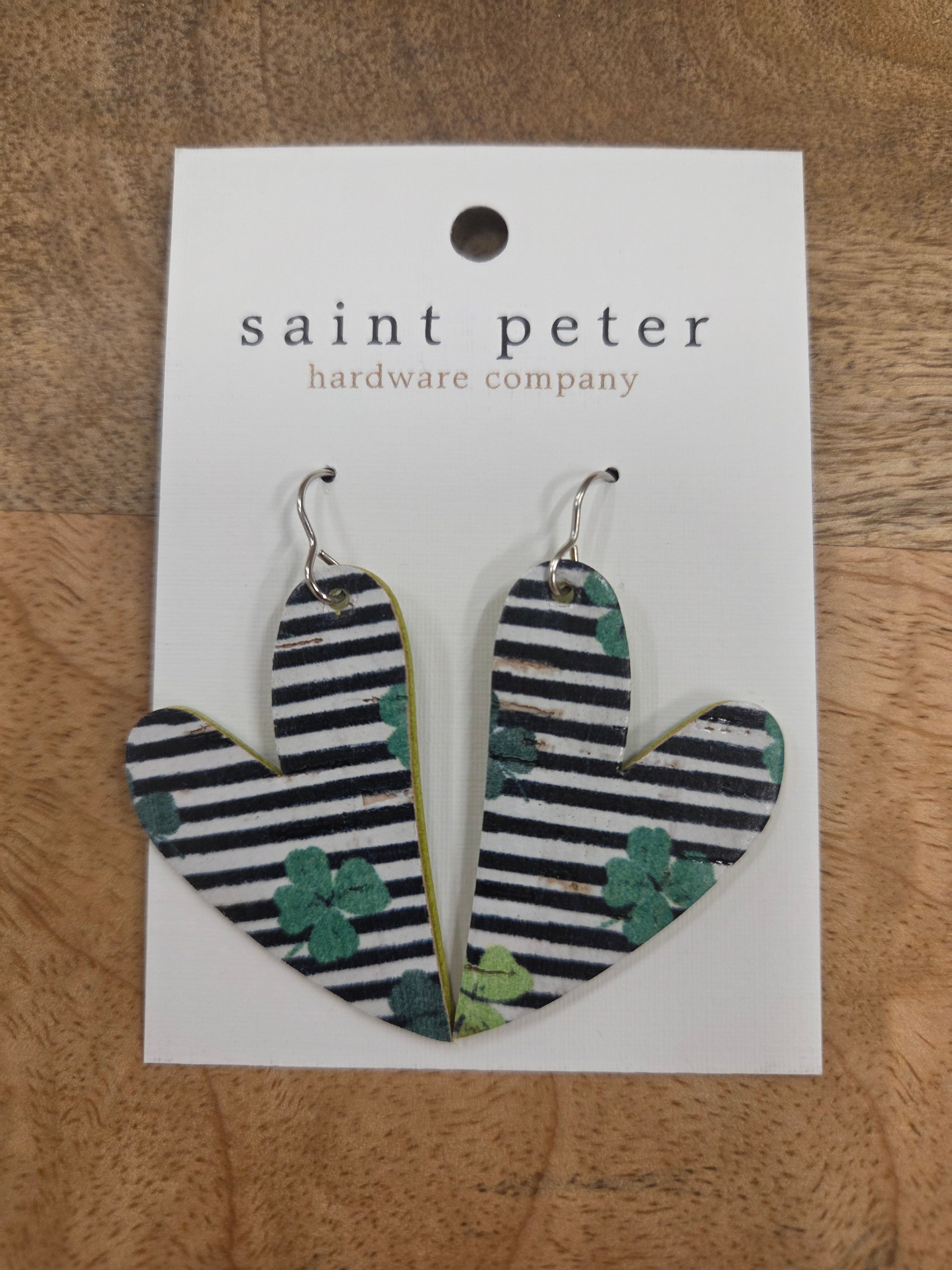 Shamrock Heart Earrings Jewelry - Earrings St. Peter Hardware