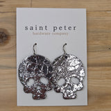 Metallic Skull Earrings