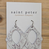 Lavendar Mist Floral Teardrop Earrings
