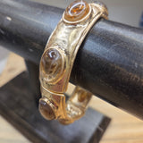 Brown Oval Stone Stretch Bracelet