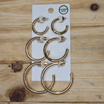 Gold Hoop Set of Earrings Jewelry - Earrings WHAT'S HOT