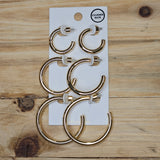 Gold Hoop Set of Earrings Jewelry - Earrings WHAT'S HOT