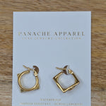 Luxe Gold Circle & Square Earrings Jewelry - Earrings PANACHE