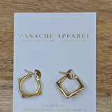 Luxe Gold Circle & Square Earrings Jewelry - Earrings PANACHE