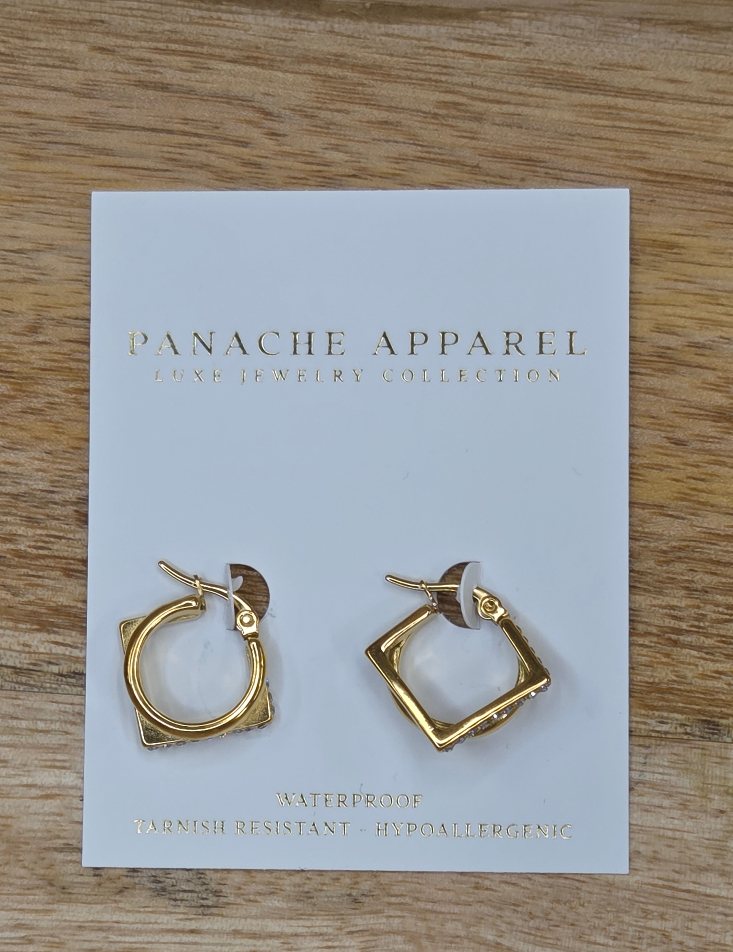 Luxe Gold Circle & Square Earrings Jewelry - Earrings PANACHE
