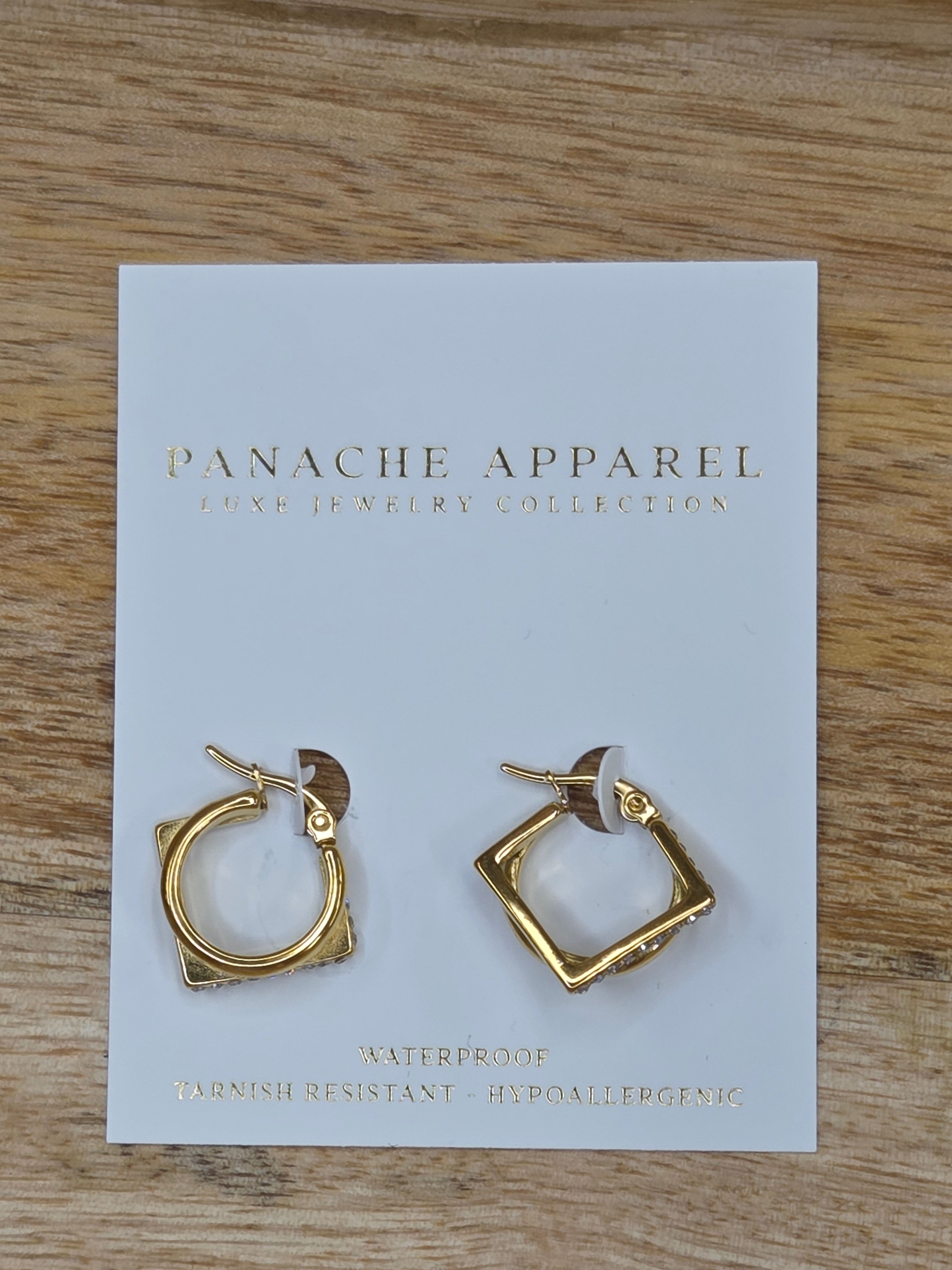 Luxe Gold Circle & Square Earrings Jewelry - Earrings PANACHE
